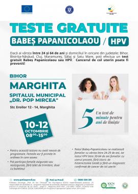 Campanie de testare gratuită Babeș-Papanicolaou și HPV în Marghita
