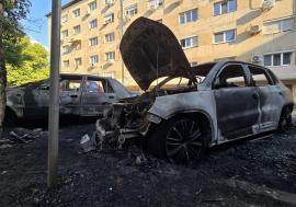 ISU Crișana: Incendiul din parcarea din Rogerius, provocat intenționat!