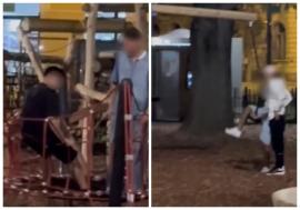 Tinerii care au forțat aparatele de joacă din Parcul 1 Decembrie din Oradea au fost sancționați. Doi dintre ei sunt adulți (VIDEO)