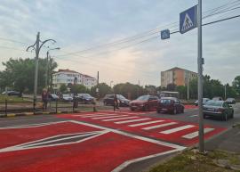 'Covor de frânare' pentru trecerea de pietoni din Calea Aradului din Oradea, după accidentul în urma căruia a murit un copil de 12 ani (FOTO)