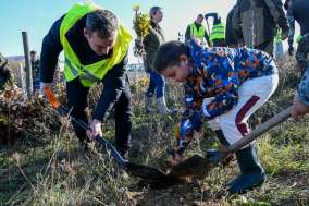 Aproape 5.000 de puieți sădiți în Bihor, într-o singură zi, în a patra ediție „Bihorul Plantează” (FOTO)