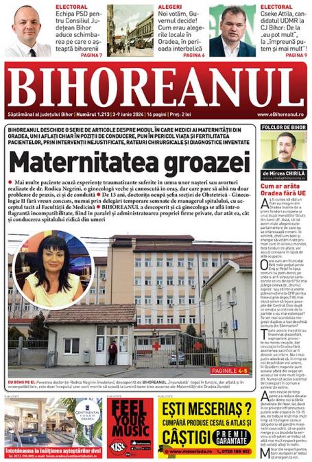 Nu ratați noul BIHOREANUL tipărit: Ziarul deschide o serie de investigații privind Maternitatea din Oradea