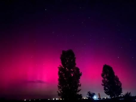 Cer de poveste! Aurora boreală s-a văzut din nou în Bihor (FOTO)
