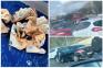 A plouat cu bani! Ambuteiaj pe o autostradă din Spania în urma unui accident. Șoferii au oprit să culeagă bancnotele (VIDEO)